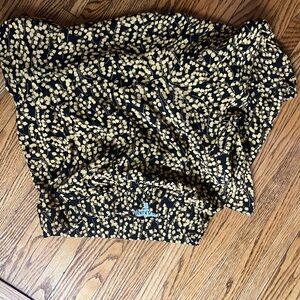 GANNI | Black and Gold Patterned Skirt